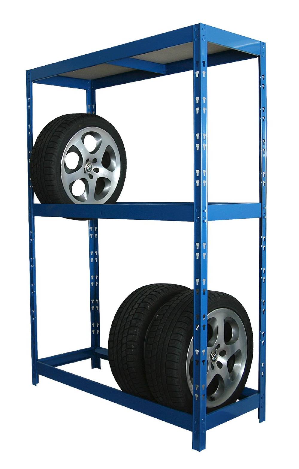 Szagato Reifenregal Felgenregal SZAGATO 180x130x50cm blau 1 Boden 8 Reifen bis 22 Zoll 120kg/Boden Räderregal Räderregale Regal Felgen in Garage Garagenregal