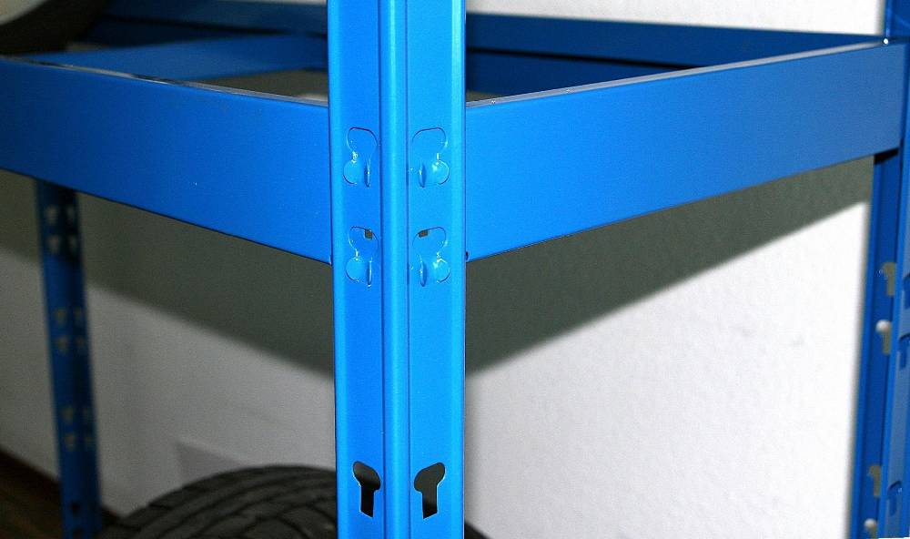 Szagato Reifenregal Felgenregal SZAGATO 180x130x50cm blau 1 Boden 8 Reifen bis 22 Zoll 120kg/Boden Räderregal Räderregale Regal Felgen in Garage Garagenregal Zeitlich begrenztes Angebot