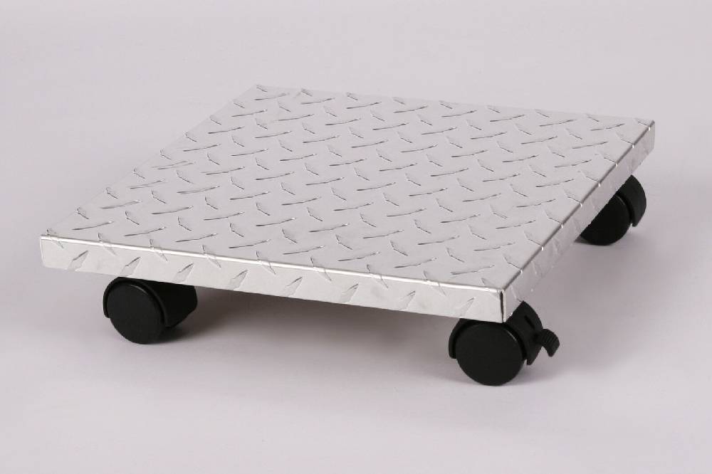 Szagato Rollbrett Pflanzenroller 30x30cm ALU 100kg Bürorollen + Bremse SZAGATO Made in Germany Blumenuntersetzer Möbelroller Blumenroller Transportroller Blitzangebot