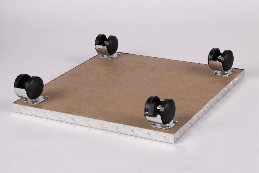 Szagato Rollbrett Pflanzenroller 30x30cm ALU 120kg Chromrollen + Bremse SZAGATO Made in Germany Blumenuntersetzer Möbelroller Blumenroller Transportroller Große Rabatte