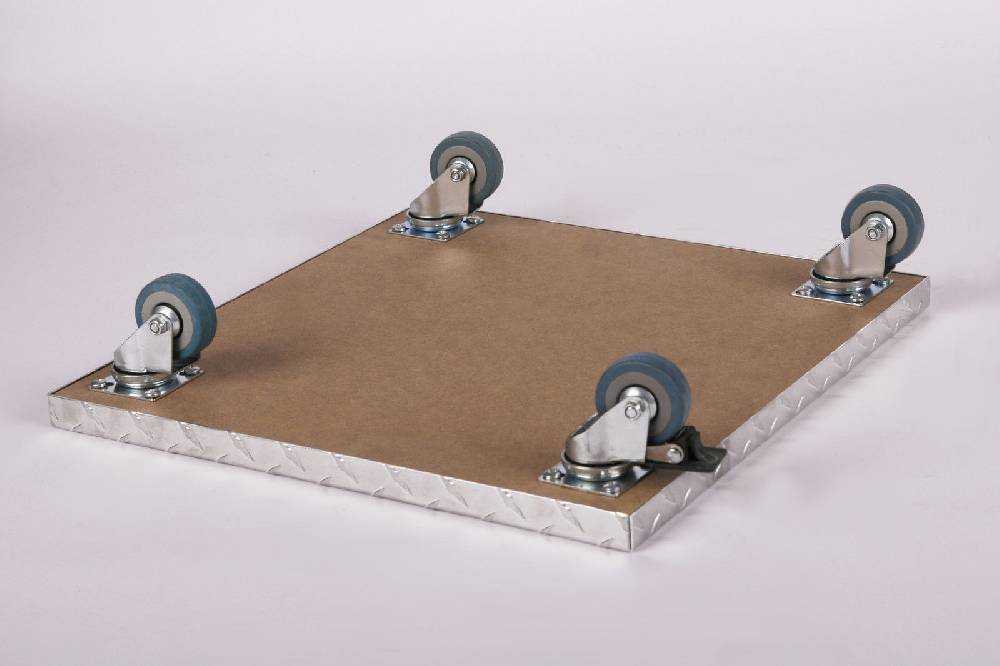 Szagato Rollbrett Pflanzenroller 30x30cm Alu 150 kg PU-Rolle SZAGATO Made in Germany Blumenuntersetzer Möbelroller Outdoor Blumenroller Transportroller Neuheiten