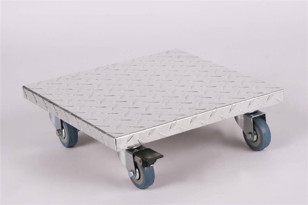 Szagato Rollbrett Pflanzenroller 30x30cm ALU 150kg PU-Rolle + Bremse SZAGATO Made in Germany Blumenuntersetzer Möbelroller Blumenroller Transportroller Bestseller