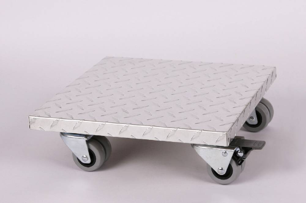 Szagato Rollbrett Pflanzenroller 30x30cm ALU 300kg Doppelrollen + Bremse SZAGATO Made in Germany Blumenuntersetzer Möbelroller Blumenroller Transportroller Räumungsverkauf