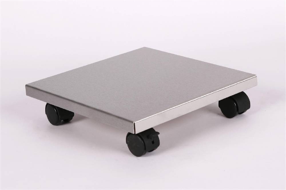 Szagato Rollbrett Pflanzenroller 30x30cm Edelstahl 100kg Bürorollen + Bremse SZAGATO Made in Germany Blumenuntersetzer Möbelroller Outdoor Blumenroller Kauf eins, bekomm eins gratis