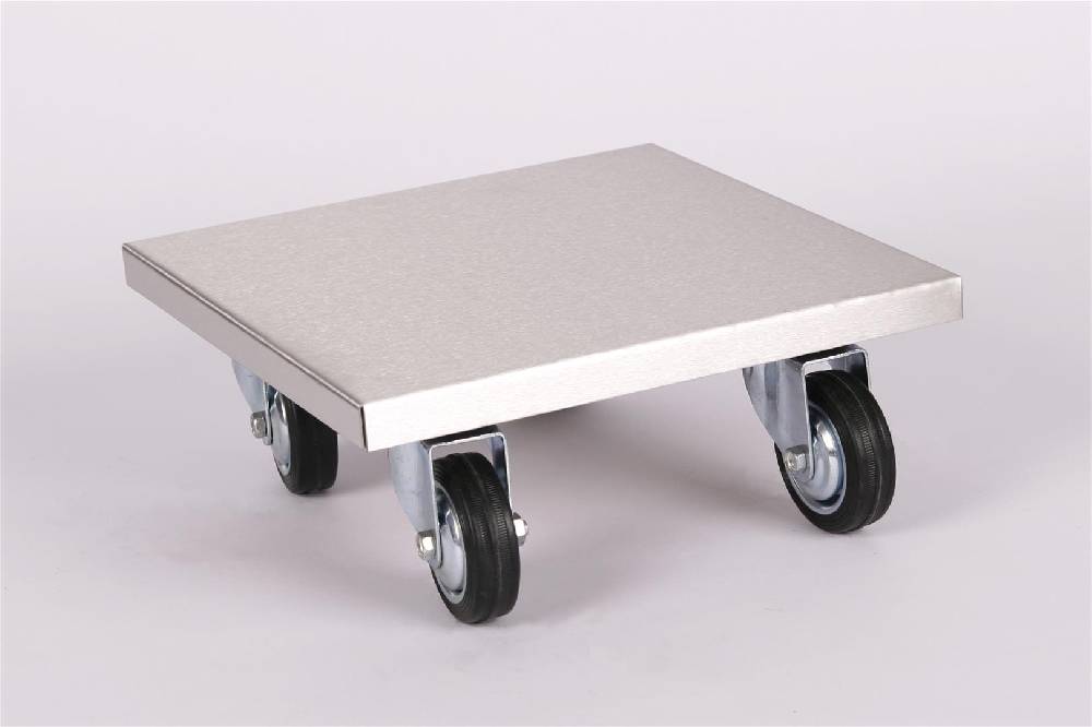 Szagato Rollbrett Pflanzenroller 30x30cm Edelstahl 200kg große Rollen SZAGATO Made in Germany Blumenuntersetzer Möbelroller Blumenroller Transportroller VIP-Rabatte