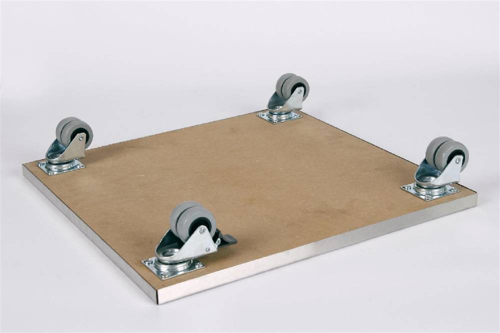 Szagato Rollbrett Pflanzenroller 30x30cm Edelstahl 300kg Doppelrollen + Bremse SZAGATO Made in Germany Blumenuntersetzer Möbelroller Outdoor Blumenroller Tiefpreis