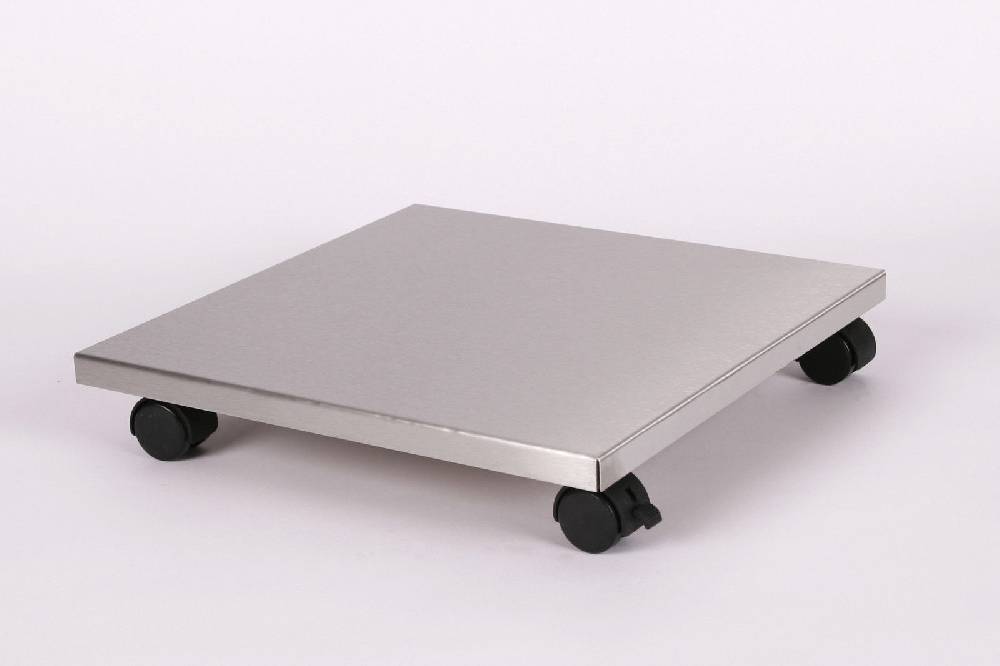 Szagato Rollbrett Pflanzenroller 40x40cm Edelstahl 100 kg Bürorollen + Bremse SZAGATO Made in Germany Blumenuntersetzer Möbelroller Outdoor Blumenroller Letzte 2 Tage
