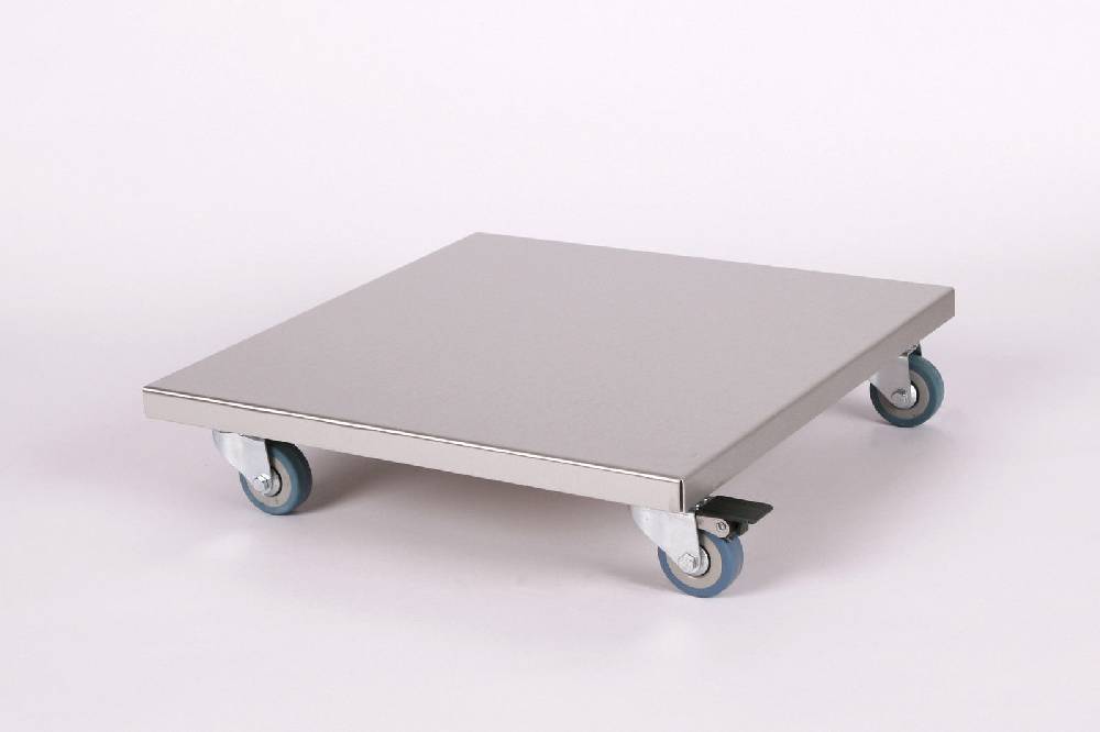 Szagato Rollbrett Pflanzenroller 40x40cm Edelstahl 150 kg PU-Rolle SZAGATO Made in Germany Blumenuntersetzer Möbelroller Outdoor Blumenroller Transportroller Zeitbegrenzte Promotion