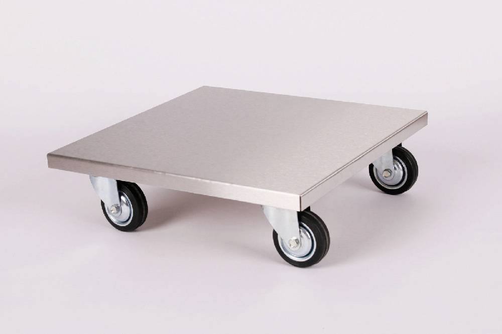 Szagato Rollbrett Pflanzenroller 40x40cm Edelstahl 200kg große Rollen SZAGATO Made in Germany Blumenuntersetzer Möbelroller Blumenroller Transportroller Bis zu 60% Rabatt