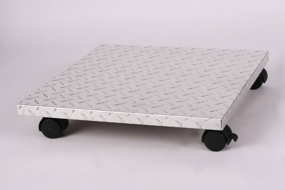Szagato Rollbrett Pflanzenroller 50x50cm ALU 100kg Bürorollen + Bremse SZAGATO Made in Germany Blumenuntersetzer Möbelroller Blumenroller Transportroller Nur für heute