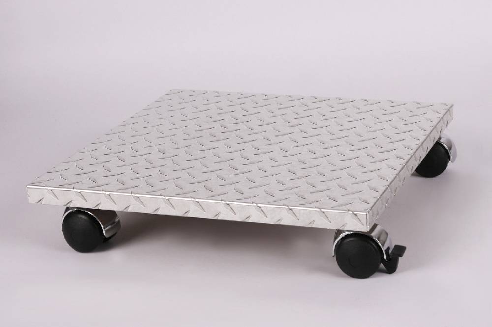 Szagato Rollbrett Pflanzenroller 50x50cm ALU 120kg Chromrollen + Bremse SZAGATO Made in Germany Blumenuntersetzer Möbelroller Blumenroller Transportroller Sonderangebot der Fabrik