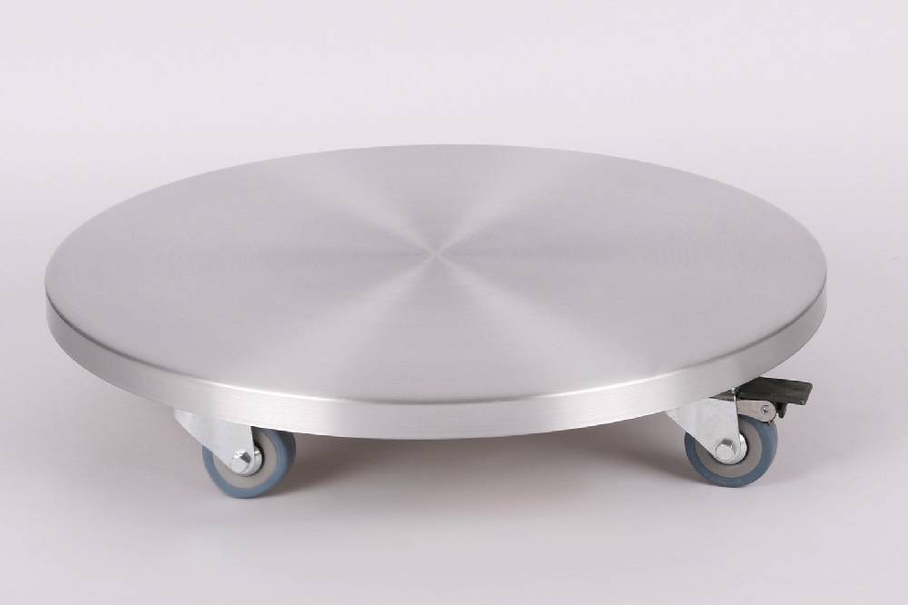 Szagato Rollbrett Pflanzenroller Ø46cm ALU 150 kg PU-Rolle +Bremse SZAGATO Made in Germany Blumenuntersetzer Möbelroller Outdoor Blumenroller Transportroller Vierteljährliche Förderung