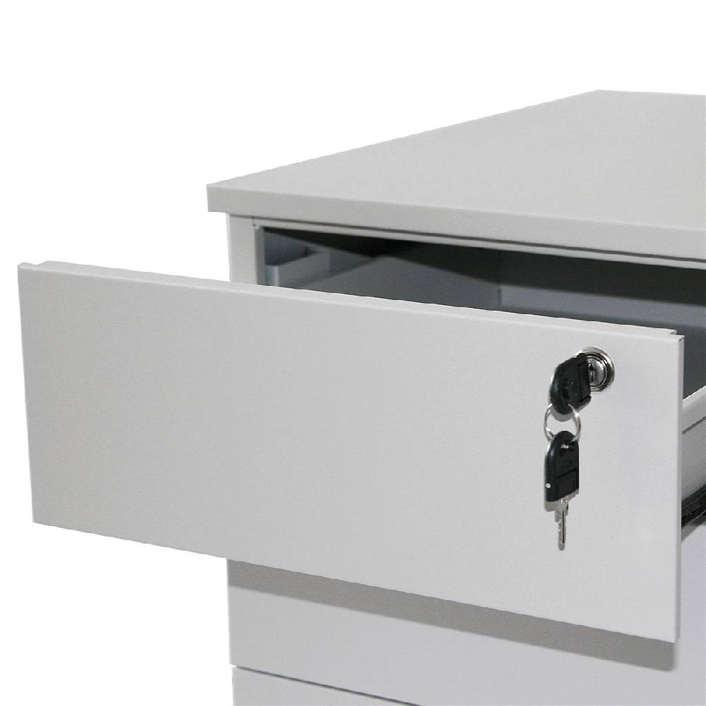 Szagato Rollcontainer Stahl Eco 3 Schubladen 53x40x59cm lichtgrau SZAGATO Bürocontainer Schreibtisch UnterschrankRollcontainers Rollcontainer Büro Super Rabatt