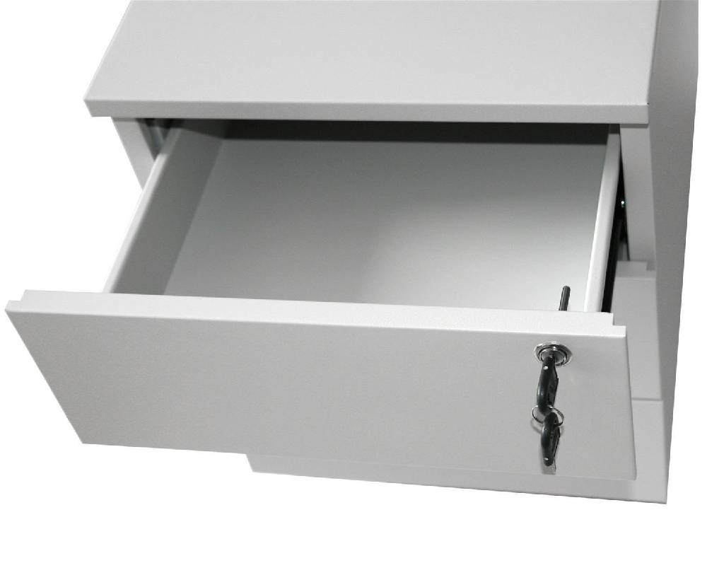 Szagato Rollcontainer Stahl Eco 3 Schubladen 53x40x59cm lichtgrau SZAGATO Bürocontainer Schreibtisch UnterschrankRollcontainers Rollcontainer Büro Super Rabatt
