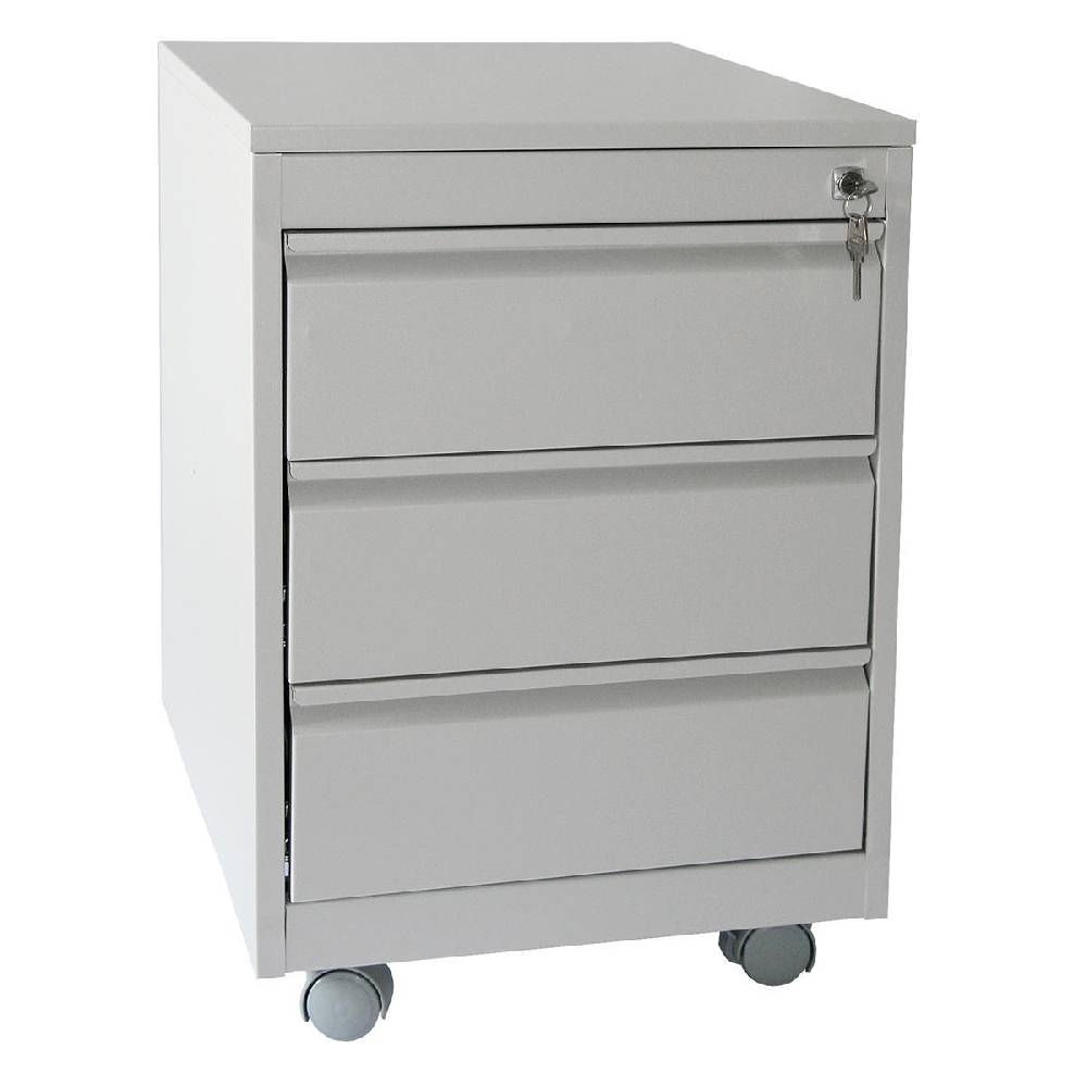 Szagato Rollcontainer Stahl Profi 3 Schubladen HxBxT 60x46x60cm lichtgrau SZAGATO Bürocontainer Schreibtisch UnterschrankRollcontainers Rollcontainer Büro 50% Rabatt mit kostenlosem Versand