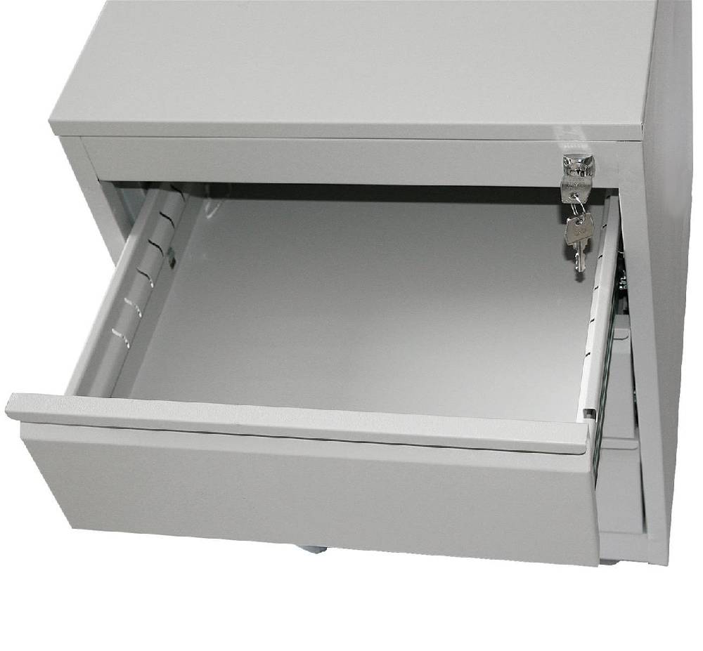Szagato Rollcontainer Stahl Profi 3 Schubladen HxBxT 60x46x60cm lichtgrau SZAGATO Bürocontainer Schreibtisch UnterschrankRollcontainers Rollcontainer Büro 50% Rabatt mit kostenlosem Versand