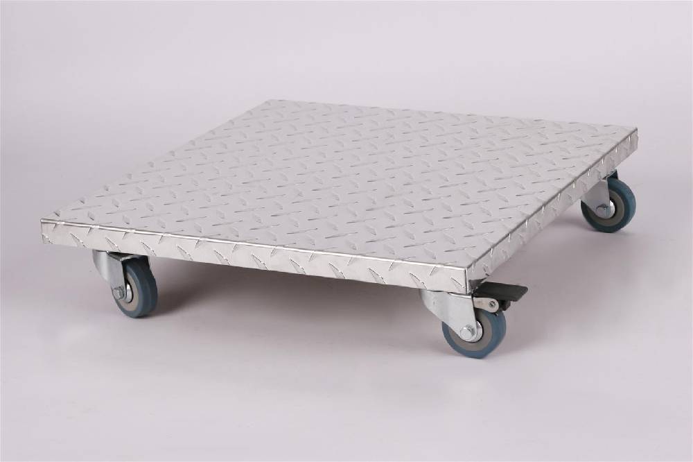 Szagato Rollbrett Pflanzenroller 50x50cm ALU 150kg PU-Rolle+Bremse SZAGATO Made in Germany Blumenuntersetzer Möbelroller Outdoor Blumenroller Transportroller Schlussverkauf