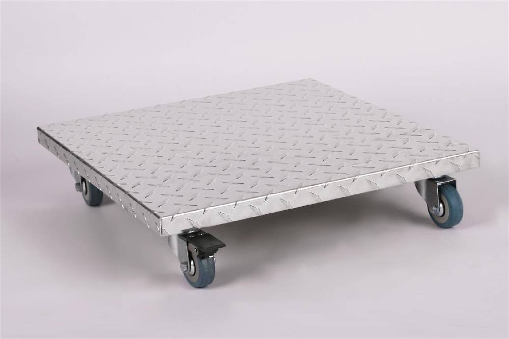 Szagato Rollbrett Pflanzenroller 50x50cm ALU 150kg PU-Rolle+Bremse SZAGATO Made in Germany Blumenuntersetzer Möbelroller Outdoor Blumenroller Transportroller Schlussverkauf