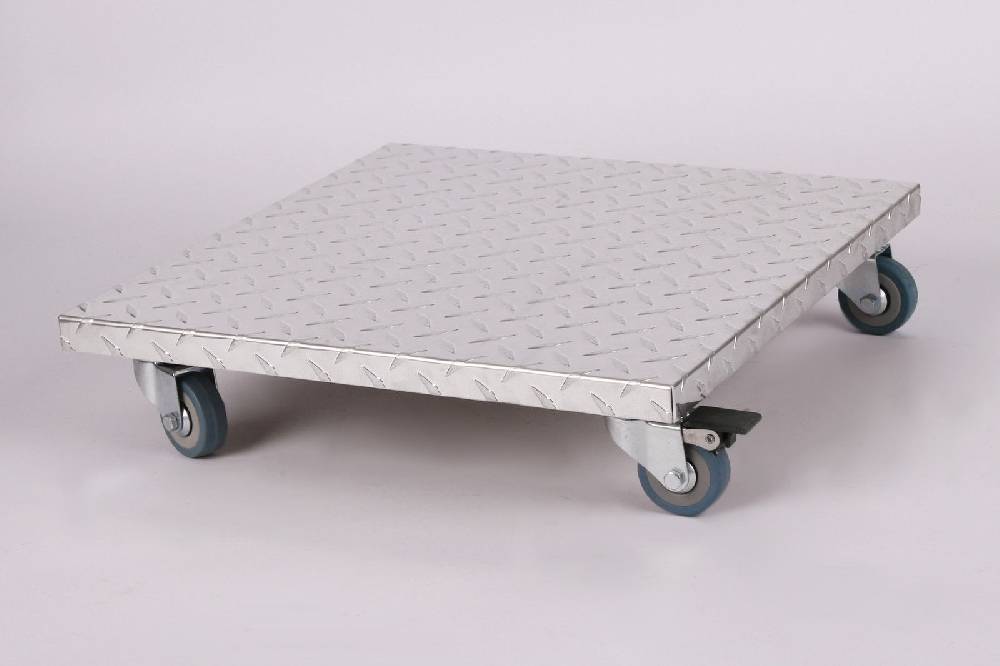 Szagato Rollbrett Pflanzenroller 50x50cm ALU 150kg PU-Rolle+Bremse SZAGATO Made in Germany Blumenuntersetzer Möbelroller Outdoor Blumenroller Transportroller Schlussverkauf