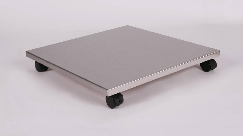 Szagato Rollbrett Pflanzenroller 50x50cm Edelstahl 100kg Bürorollen + Bremse SZAGATO Made in Germany Blumenuntersetzer Möbelroller Outdoor Blumenroller Meist gekauft