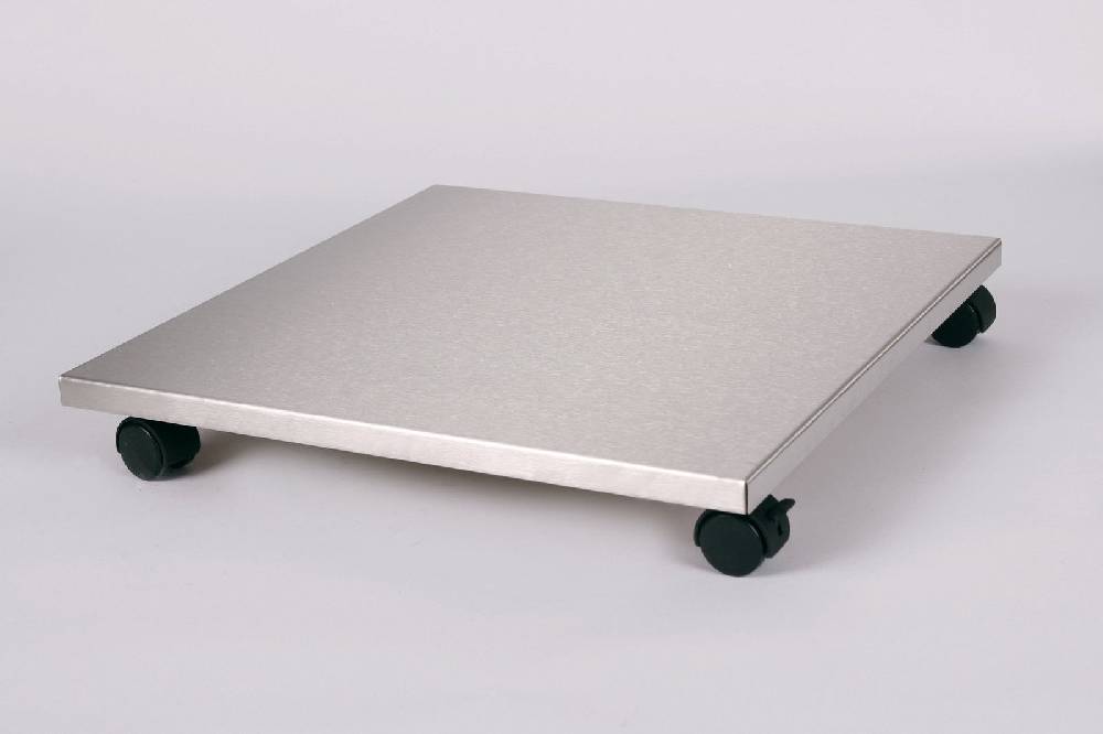 Szagato Rollbrett Pflanzenroller 50x50cm Edelstahl 100kg Bürorollen + Bremse SZAGATO Made in Germany Blumenuntersetzer Möbelroller Outdoor Blumenroller Meist gekauft