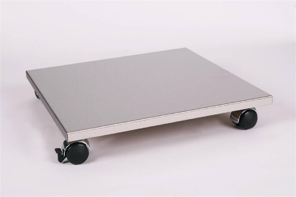 Szagato Rollbrett Pflanzenroller 50x50cm Edelstahl 120kg Chromrollen + Bremse SZAGATO Made in Germany Blumenuntersetzer Möbelroller Outdoor Blumenroller Blitzverkäufe