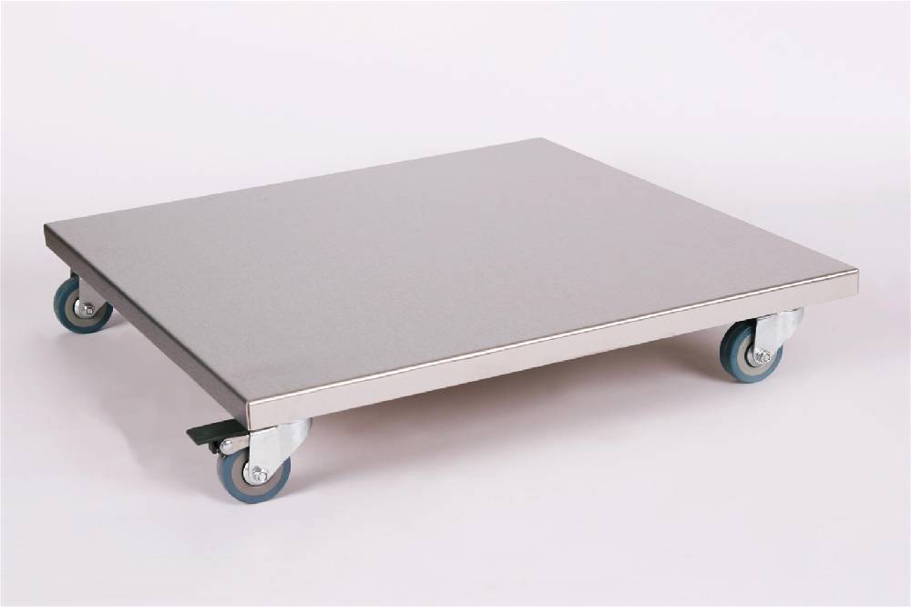 Szagato Rollbrett Pflanzenroller 50x50cm Edelstahl 150kg PU-Rolle + Bremse SZAGATO Made in Germany Blumenuntersetzer Möbelroller Blumenroller Transportroller Limitierter Zeitrabatt