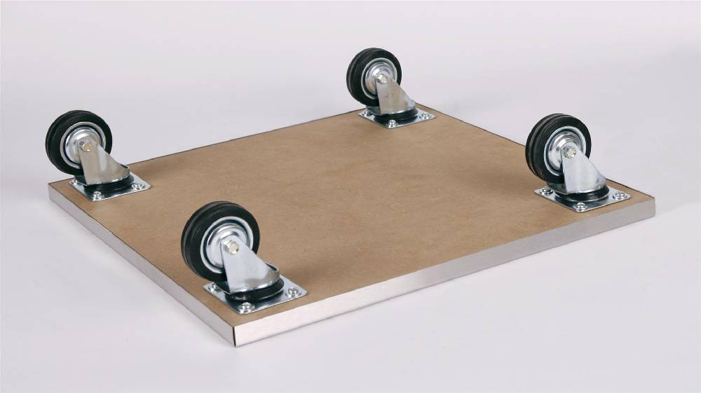 Szagato Rollbrett Pflanzenroller 50x50cm Edelstahl 200kg große Rollen SZAGATO Made in Germany Blumenuntersetzer Möbelroller Blumenroller Transportroller Fabrik Onlineshop